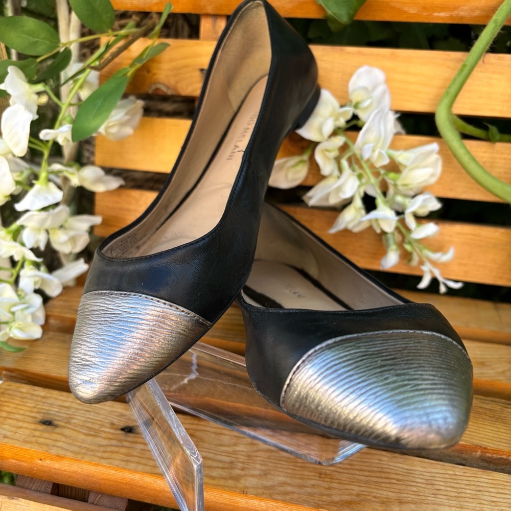 ANTONIO‎ MELANI Black and Silver Flats